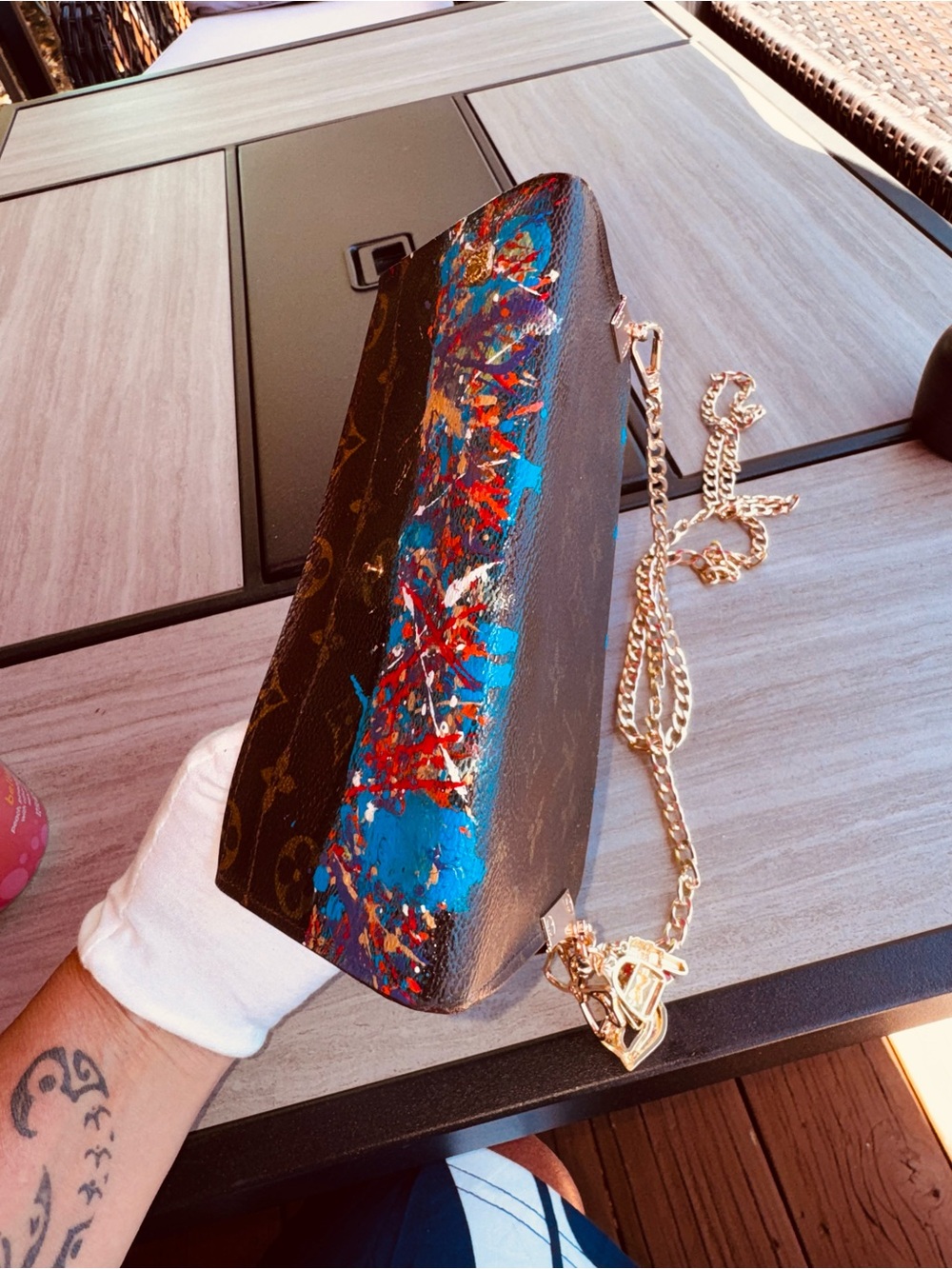 Louis Vuitton, one of a kind reinvented Sarah wallet converted Crossbody vintage - Picture 10 of 15